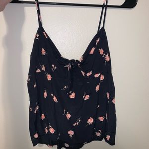 Floral Tie Front Brandy Melville shirt